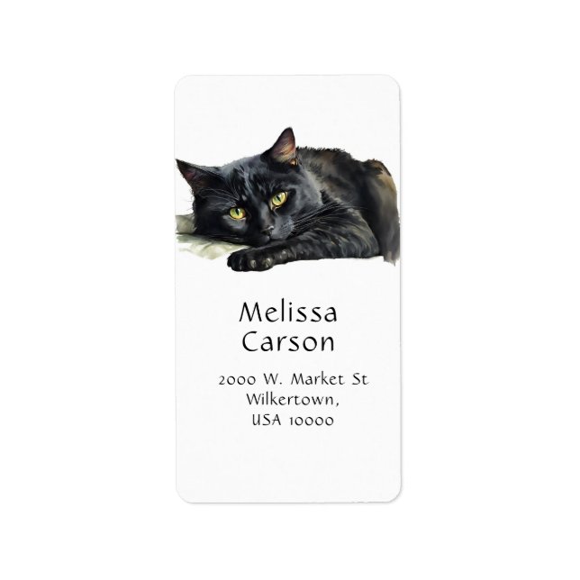 Beautiful Black Cat  Label (Front)