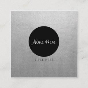 Beautiful Black Circle Square Business Cards