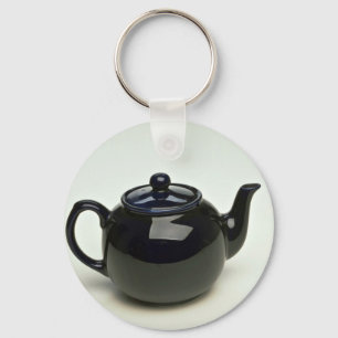 Beautiful black coloured teapot key ring