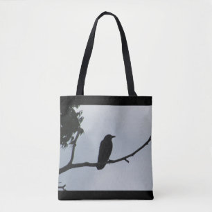 Beautiful Black Crow out on a limb Tote Bag