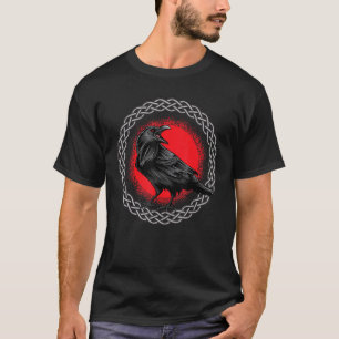 Beautiful Black Crow Raven Bird Watch. Birds Silho T-Shirt