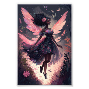 Beautiful Black Fairy Photo Print