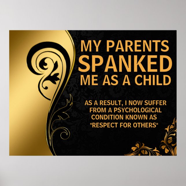 Beautiful Black/Gold Design Swirls  Poster (Front)