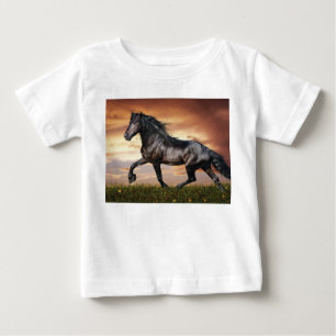 Beautiful Black Horse Baby T-Shirt