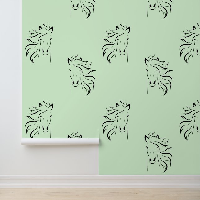 Beautiful Black Horse Design  Wallpaper (Application)