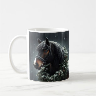 Beautiful Black Horse Equestrian Animal Love Coffee Mug