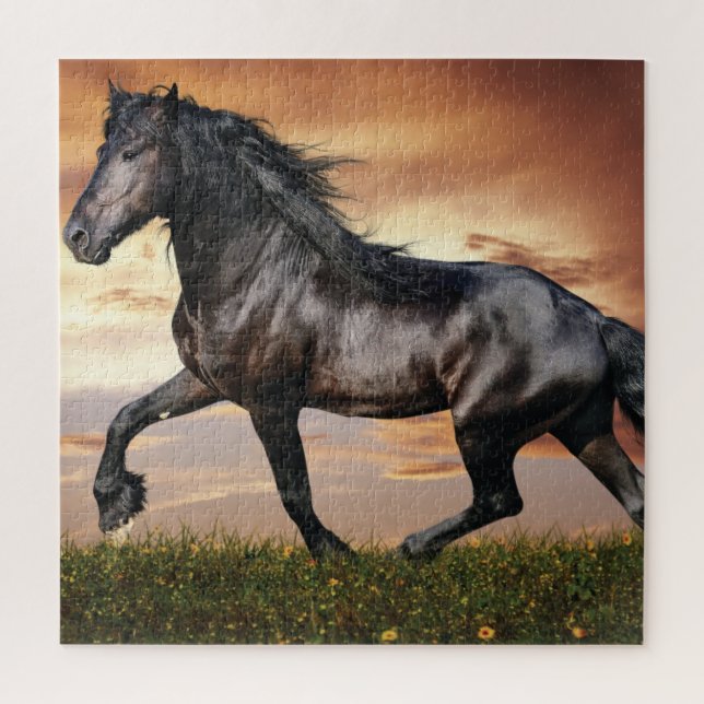 Beautiful Black Horse Jigsaw Puzzle (Vertical)