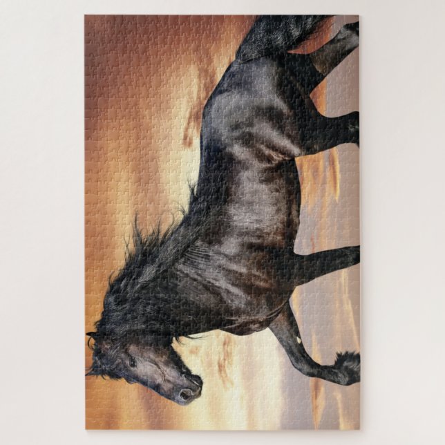 Beautiful Black Horse Jigsaw Puzzle (Vertical)
