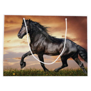 Beautiful Black Horse Large Gift Bag