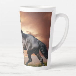 Beautiful Black Horse Latte Mug