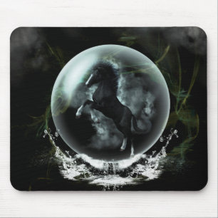 Beautiful black horse mouse mat