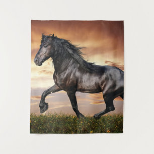 Beautiful Black Horse Tapestry