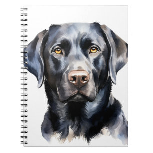 BEAUTIFUL BLACK LABRADOR RETRIEVER DOG NOTEBOOK