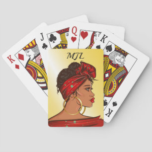 Beautiful Black Lady Playing Cards