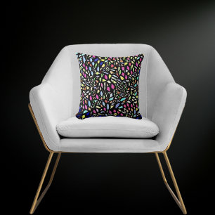 Beautiful Black Mosaic Pillow