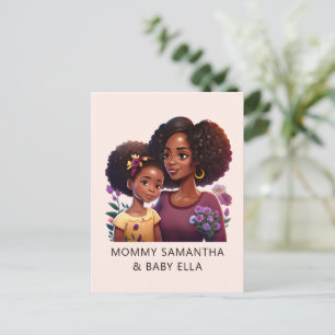 Beautiful Black Mum and Daughter (12) Postcard