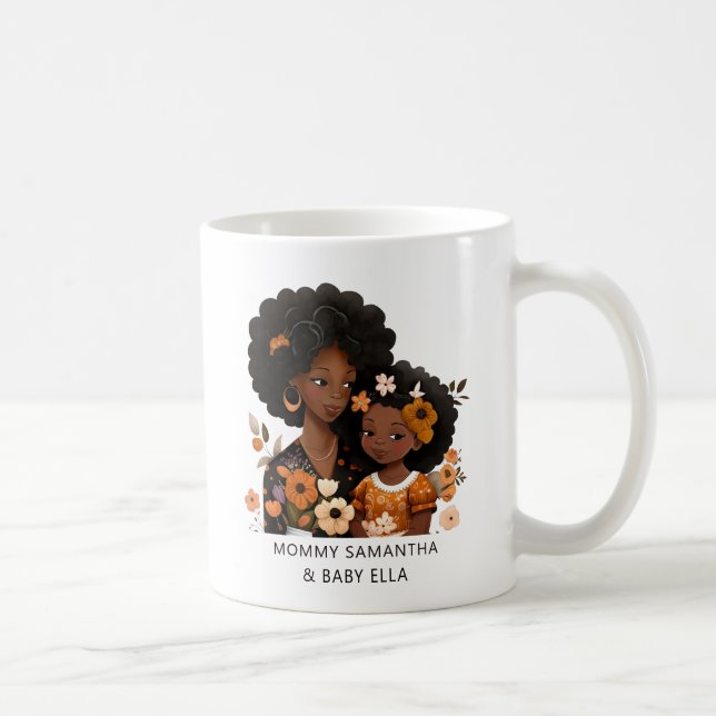 Beautiful Black Mum and Daughter (16) Coffee Mug (Right)