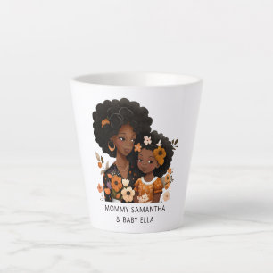Beautiful Black Mum and Daughter (16) Latte Mug
