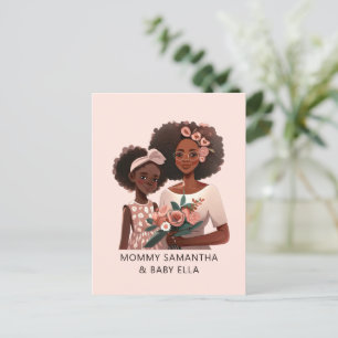 Beautiful Black Mum and Daughter (17) Postcard