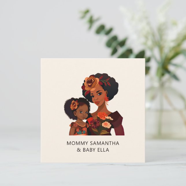 Beautiful Black Mum and Daughter (20) (Standing Front)