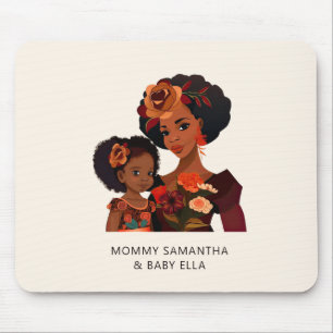 Beautiful Black Mum and Daughter (20) Mouse Mat