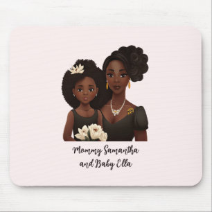 Beautiful Black Mum and Daughter (23) Mouse Mat