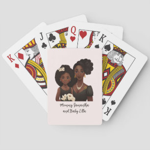 Beautiful Black Mum and Daughter (23) Playing Cards