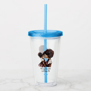 Beautiful Black Mum and Daughter (24) Acrylic Tumbler