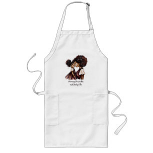 Beautiful Black Mum and Daughter (24) Long Apron
