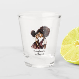 Beautiful Black Mum and Daughter (24) Shot Glass
