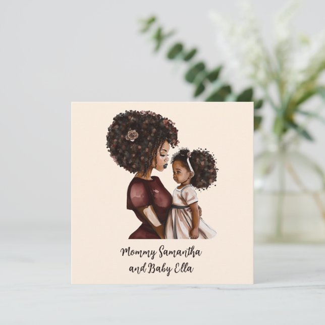 Beautiful Black Mum and Daughter (26) (Standing Front)