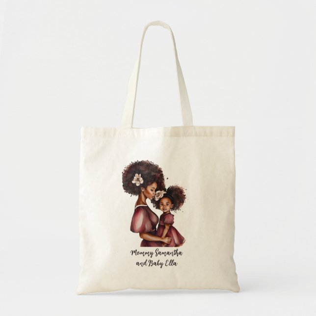 Beautiful Black Mum and Daughter (27) Tote Bag (Front)