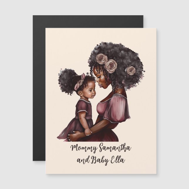 Beautiful Black Mum and Daughter (28) (Front/Back)