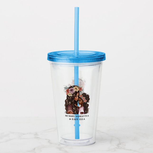 Beautiful Black Mum and Daughter (2) Acrylic Tumbler (Front)