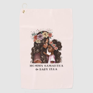 Beautiful Black Mum and Daughter (2) Golf Towel