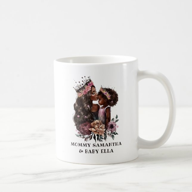 Beautiful Black Mum and Daughter (3) Coffee Mug (Right)