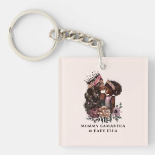 Beautiful Black Mum and Daughter (3) Key Ring