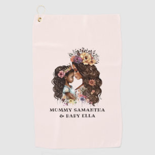 Beautiful Black Mum and Daughter (4) Golf Towel