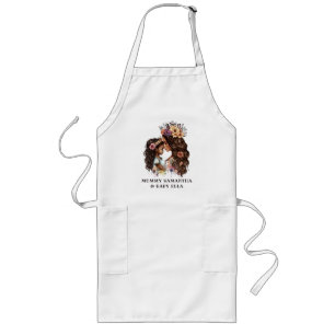 Beautiful Black Mum and Daughter (4) Long Apron