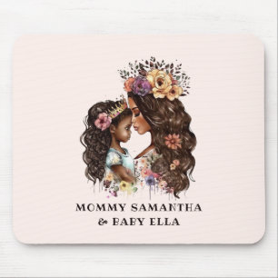 Beautiful Black Mum and Daughter (4) Mouse Mat