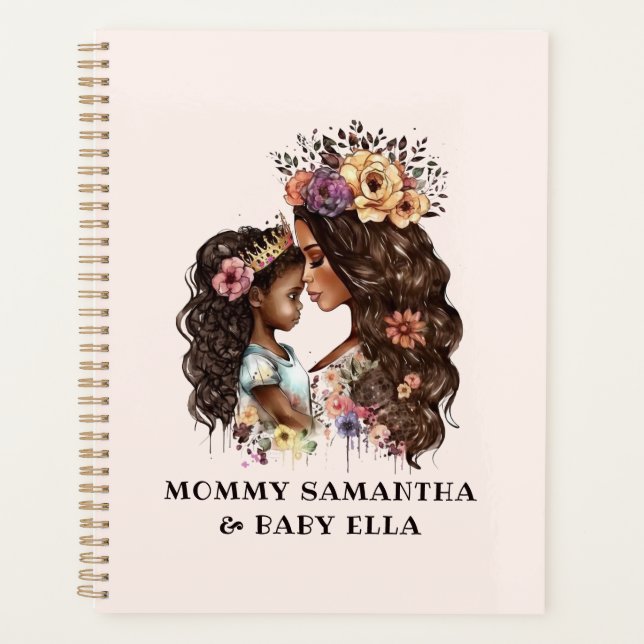 Beautiful Black Mum and Daughter (4) Planner (Front)