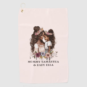 Beautiful Black Mum and Daughter (5) Golf Towel