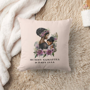 Beautiful Black Mum and Daughter (6) Cushion