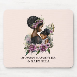 Beautiful Black Mum and Daughter (6) Mouse Mat