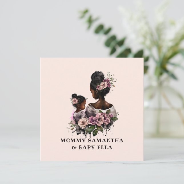 Beautiful Black Mum and Daughter (7) (Standing Front)