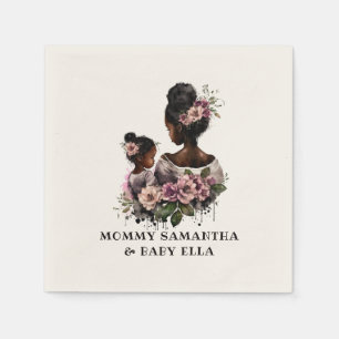 Beautiful Black Mum and Daughter (7) Napkin