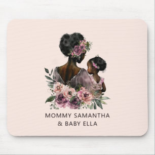 Beautiful Black Mum and Daughter (8) Mouse Mat