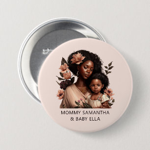 Beautiful Black Mum and Daughter (9) 7.5 Cm Round Badge