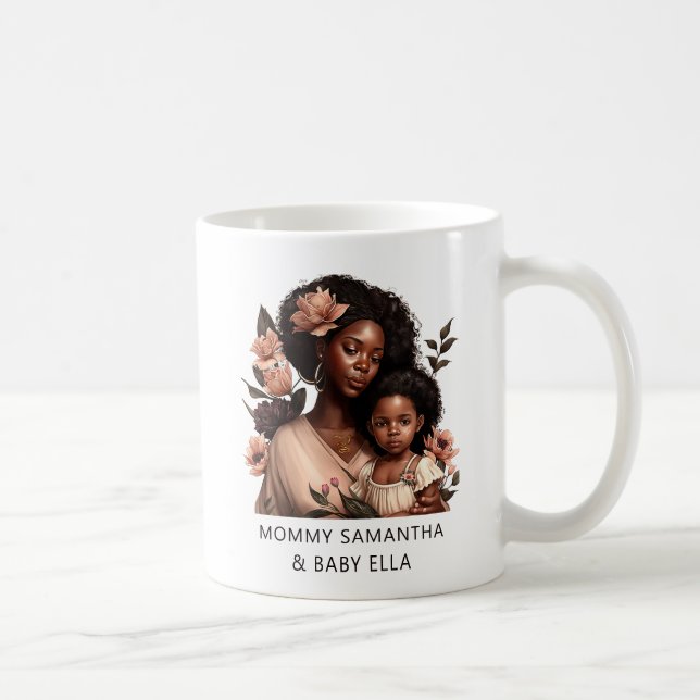 Beautiful Black Mum and Daughter (9) Coffee Mug (Right)