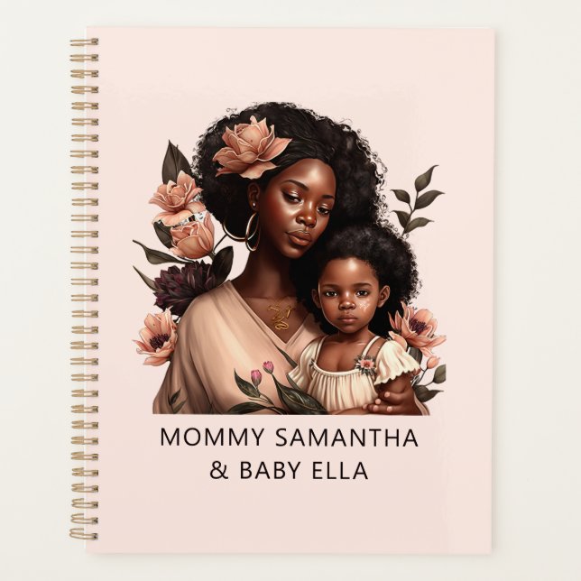 Beautiful Black Mum and Daughter (9) Planner (Front)